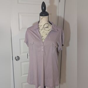 New York & Company Women's Lavender Top Size XL